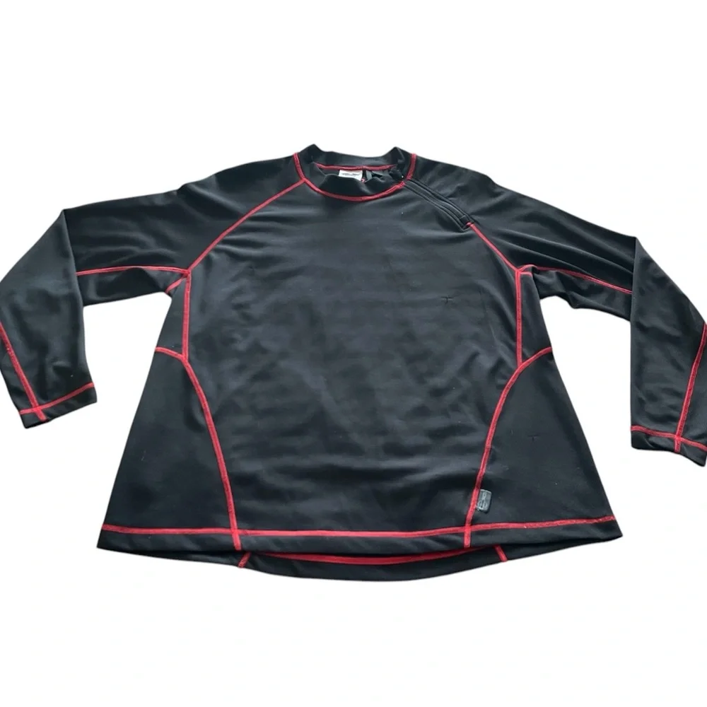 Harley-Davidson Ladies 2XL Long Sleeve Top. Gently used. Stunning Red Trim! - Picture 2 of 12